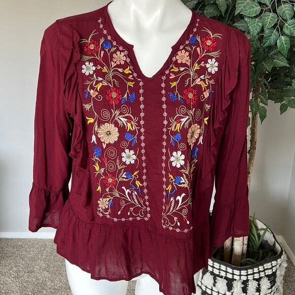 grand & greene embroidered blouse - Picture 1 of 9